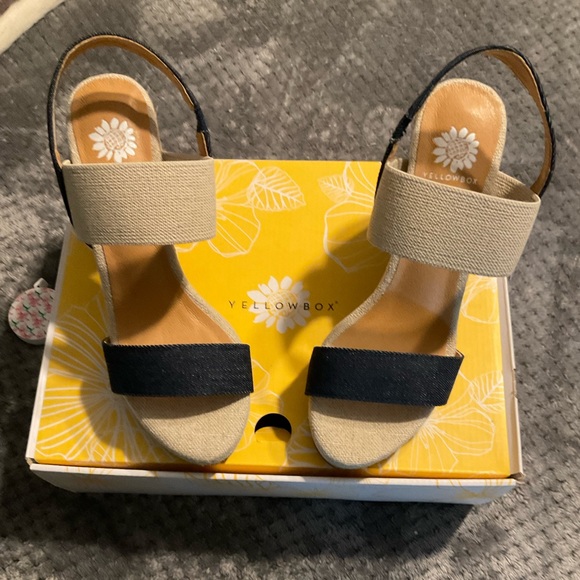 Yellow Box Shoes Amil Wedge By Yellow Box Nib Color Denium Size 75